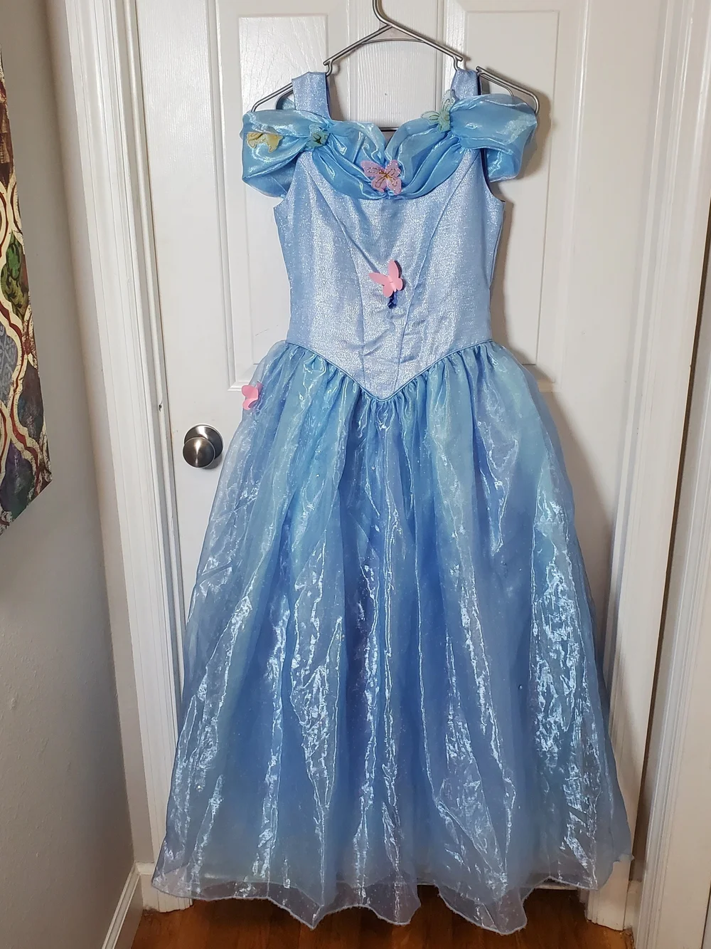 Disney Light Blue Sparkle Princess Dress with Butterfly Details